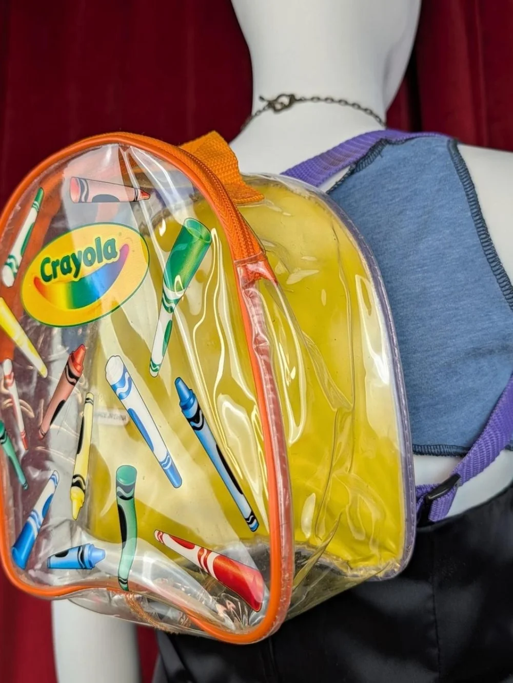 Crayola Clear, Yellow, Red, Blue, Green, Purple, & Orange Rainbow Backpack
